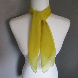 **2/12$** Sheer yellow scarf